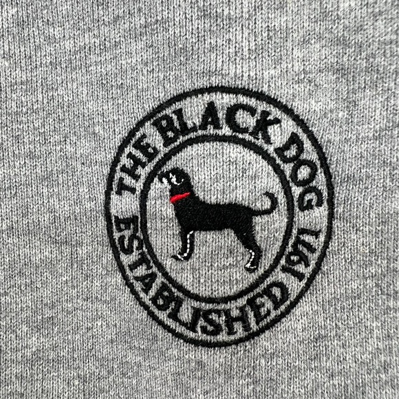 The Black Dog Heavyweight Ocean 1/2 Zip Sweatshirt Men's 2XL Polo Grey NEW - Picture 4 of 16